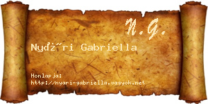 Nyári Gabriella névjegykártya